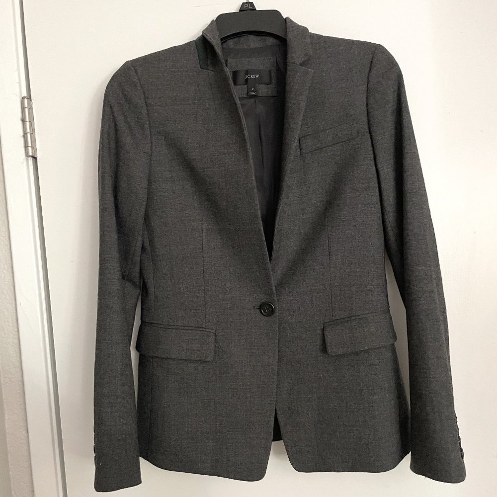 J. Crew Women's Gray Blazer Suit Jacket